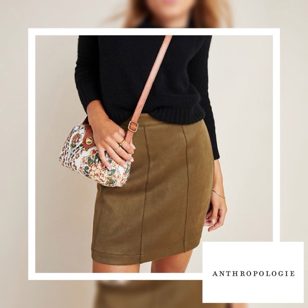 {Anthropologie} Jenny Seamed Mini Skirt size 4